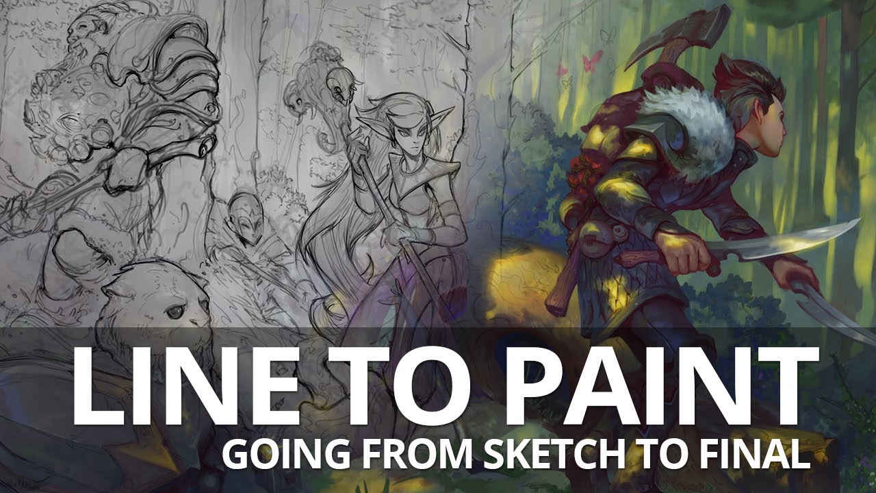 Digital Painting from Line to Final - Timelapse