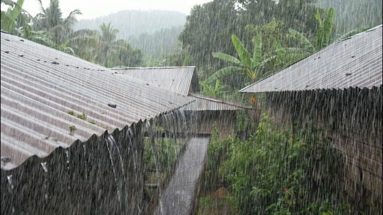 The Sound of Heavy Rain and Thunder, Stress Relief, Calm Mind, Meditation
