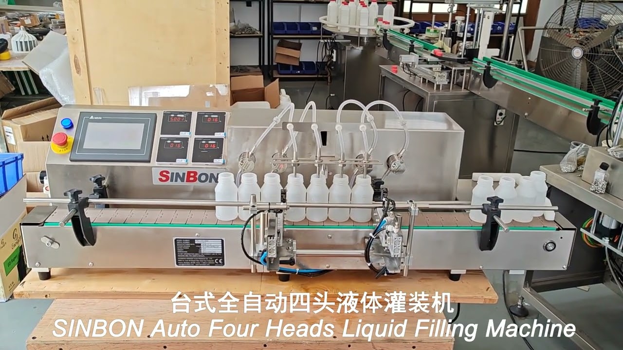 SINBON Tabletop Auto 4 Heads Liquid Filling Machine