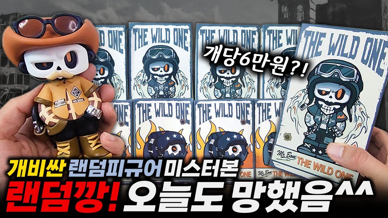 개당6만원 랜덤피규어가 있다? 개비싼 랜덤피규어 미스터본 더 와일드 원 랜덤깡! 오늘도 개망함^^(mr.bone blindbox The Wild One Unboxing)