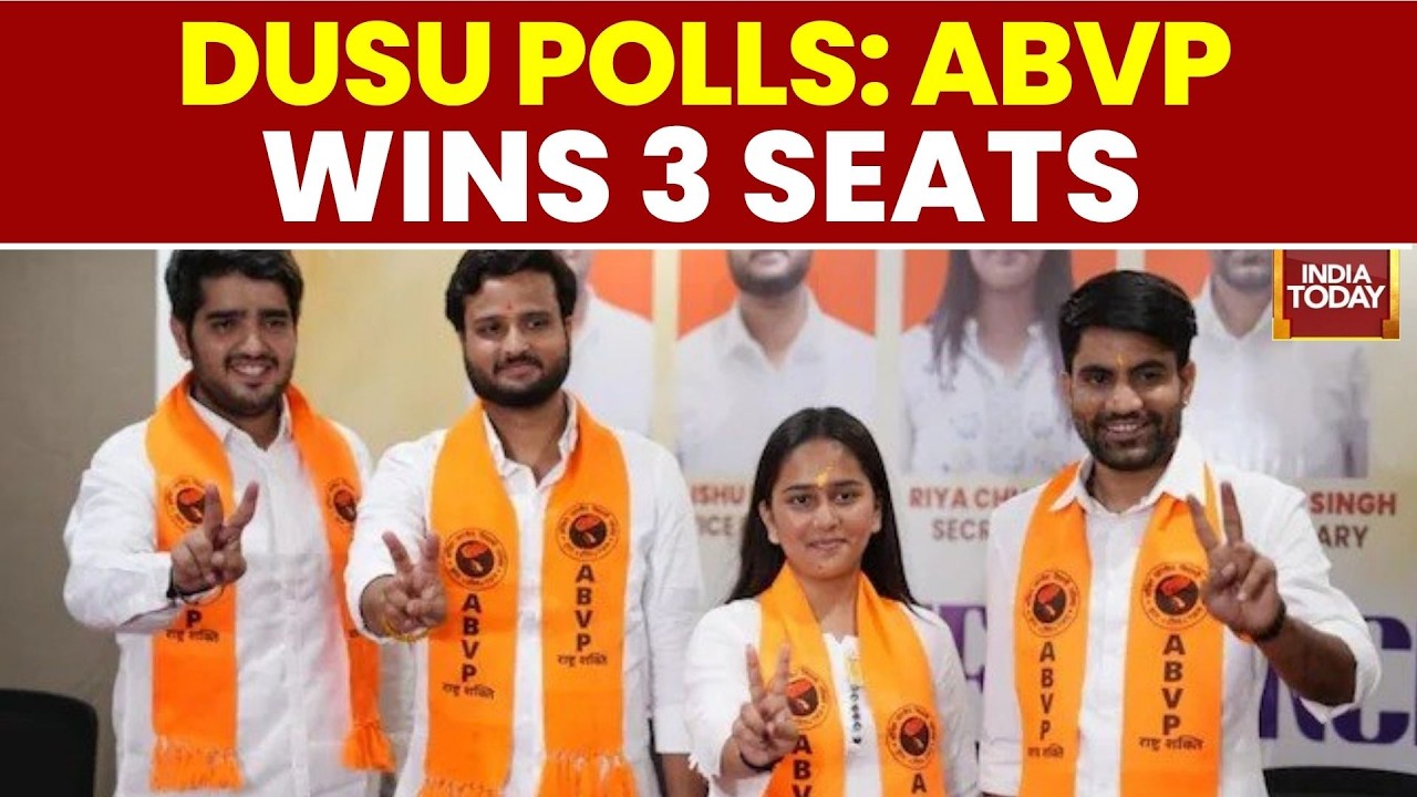 DUSU Polls Results: ABVP Retains President Post, Wins Two More Seats; Independent Takes VP | Delhi