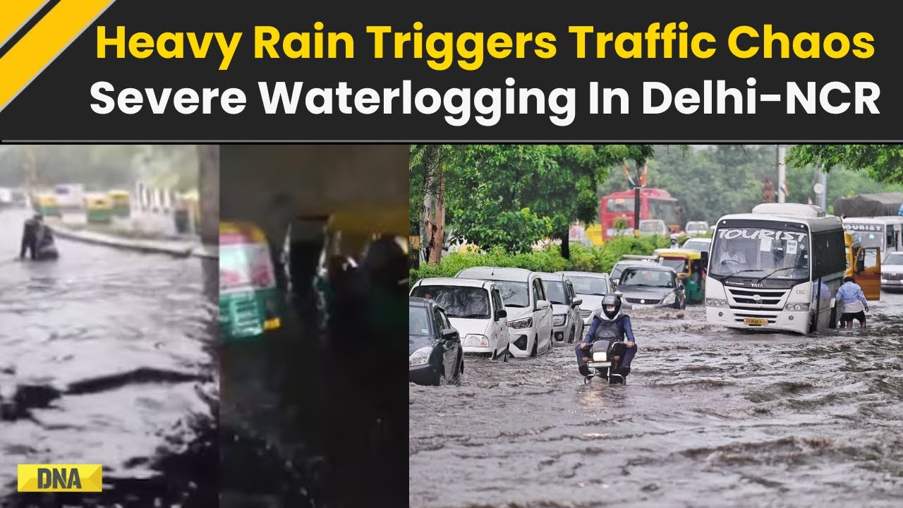 Delhi Rains News: Heavy Rain Triggers Traffic Chaos Severe Waterlogging In Delhi-NCR I Delhi News