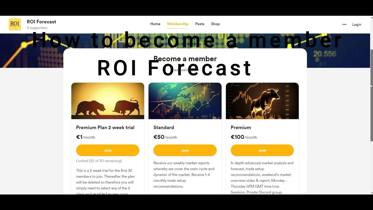 Professional Market Analysis Service- ROI Forecast - Tutorial - How To Become a Member