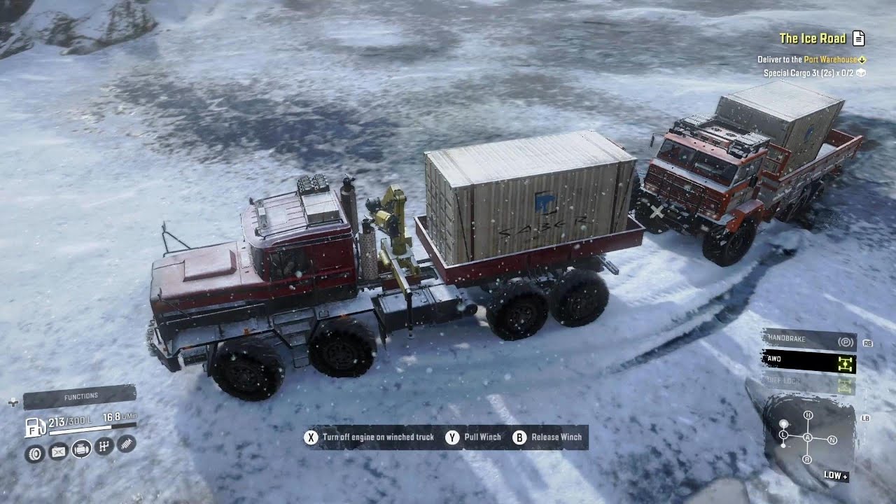 Contianer carego x 02 , Delivery to the ice Road , #snowrunner #gaming #season15