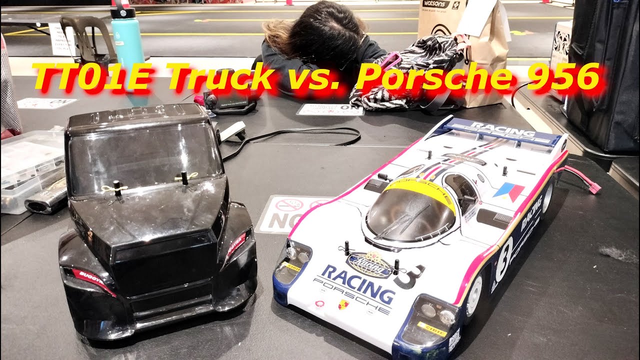 Tamiya Porsche 956 vs Tamiya Truck TT01E