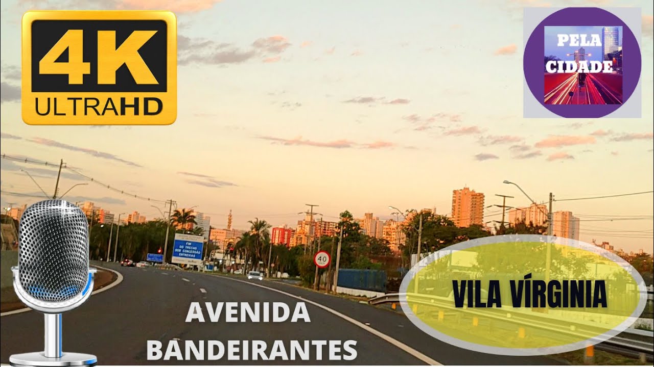 Dirigindo por Ribeir&atilde;o Preto- Saindo e chegando da cidade pela Av. Bandeirantes - Em 4k