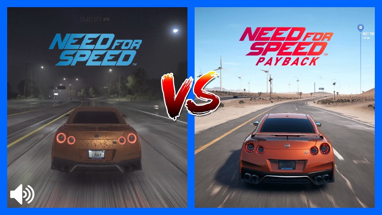 NFS 2015 Vs NFS PayBack Nissan GTR Sound Comparison