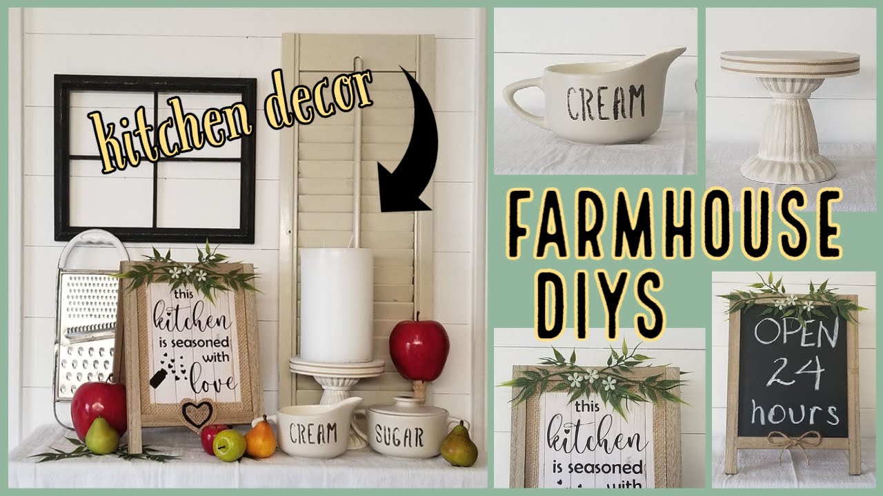 🌟SPECTACULAR FARMHOUSE KITCHEN DECOR!!~Upcycled and Dollar Store DIYS~Neutral Kitchen Decor