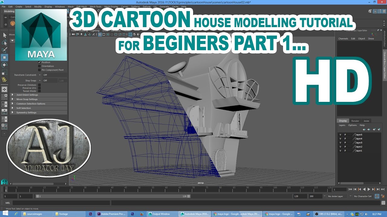 3D CARTOON HOUSE MODELLING TUTORIAL  PART 1