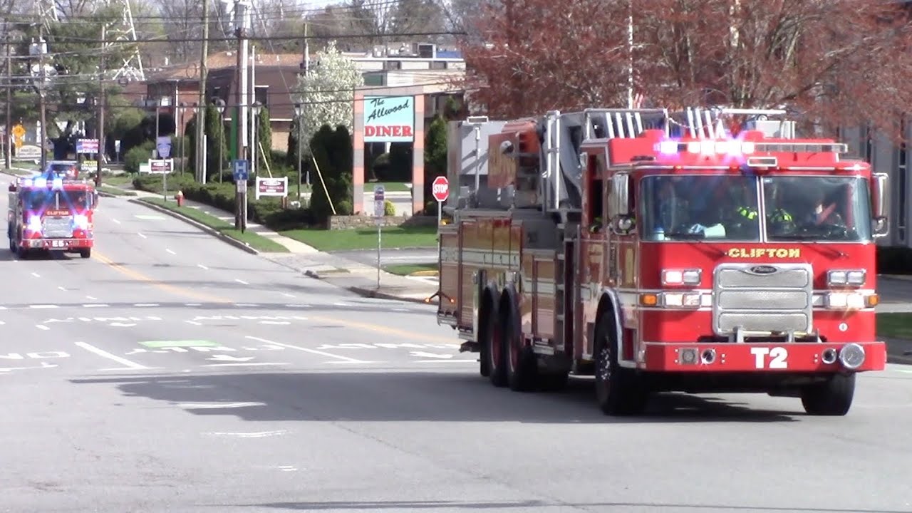 Clifton Fire Department Truck 2 And Engine 5 Responding 4-8-20
