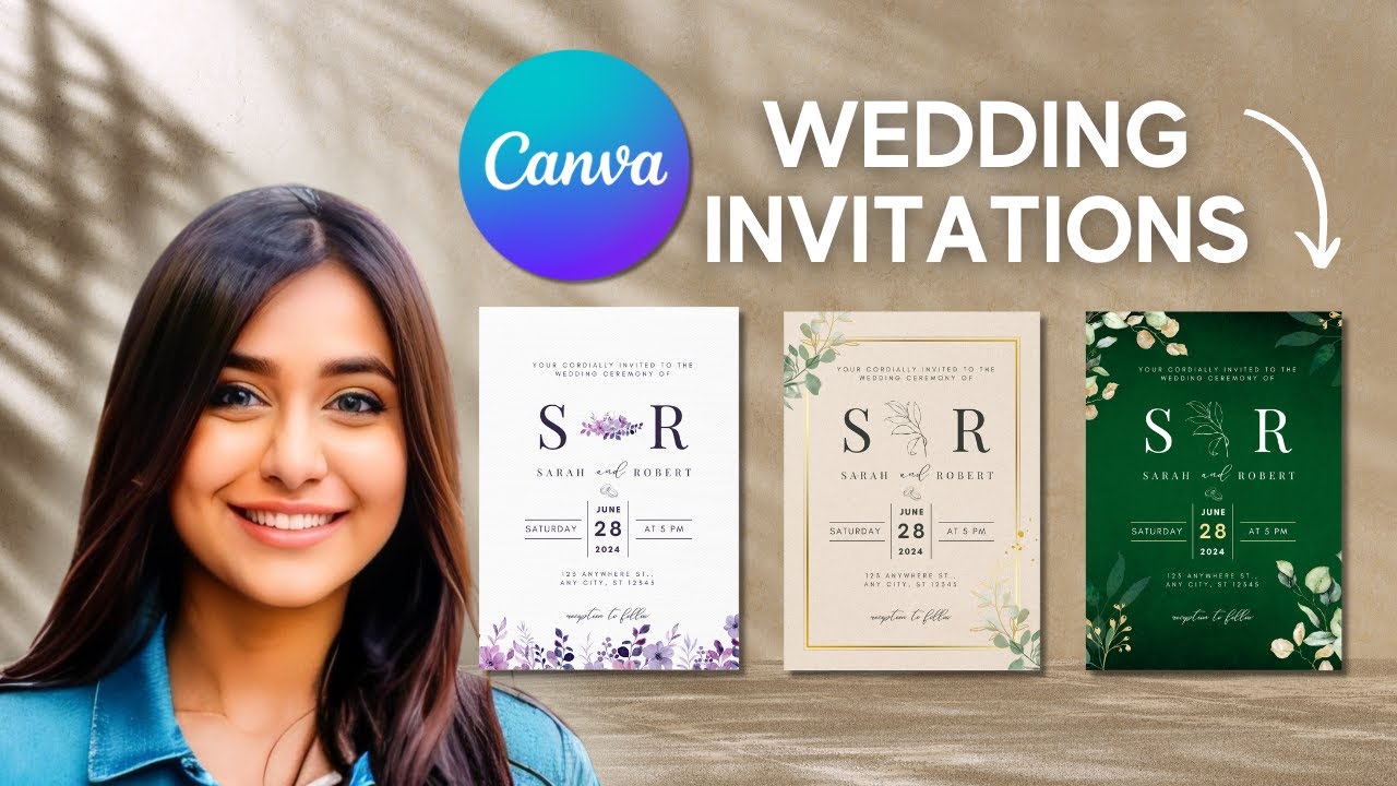 Canva Tutorial - How To Design A Wedding Invitation On Canva