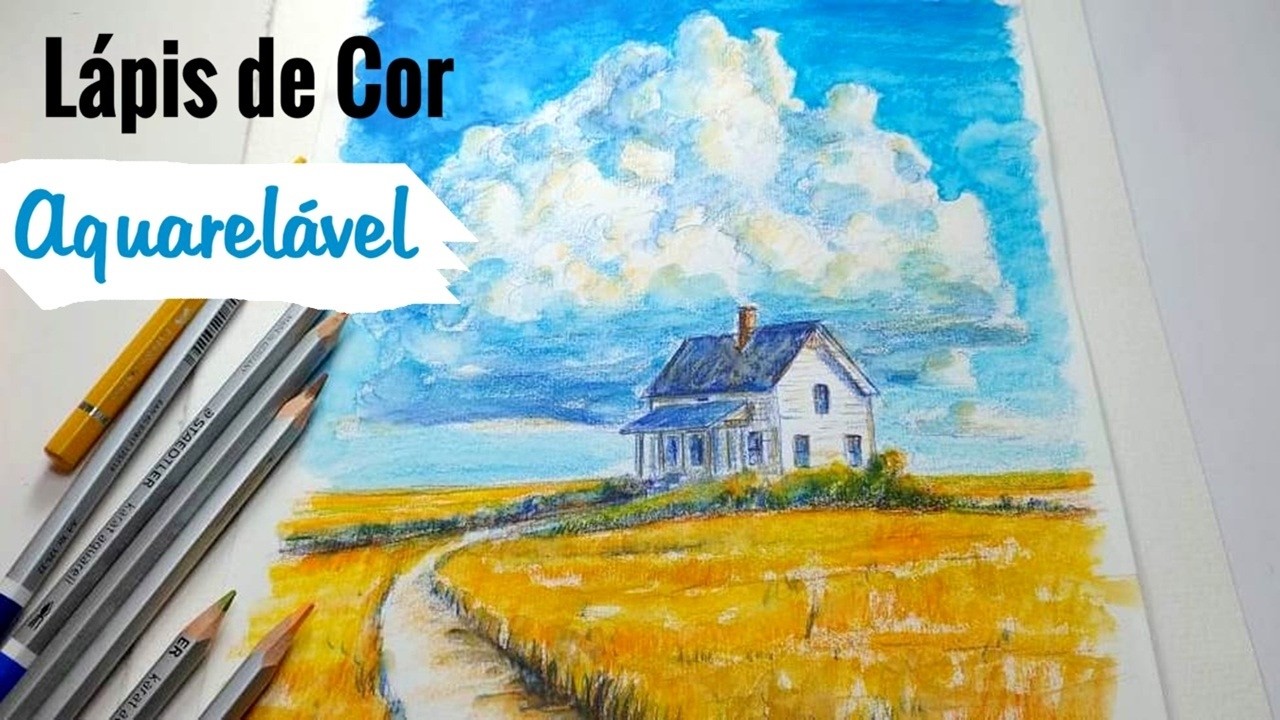 Céu em Lápis Aquarelável: Como Desenhar!