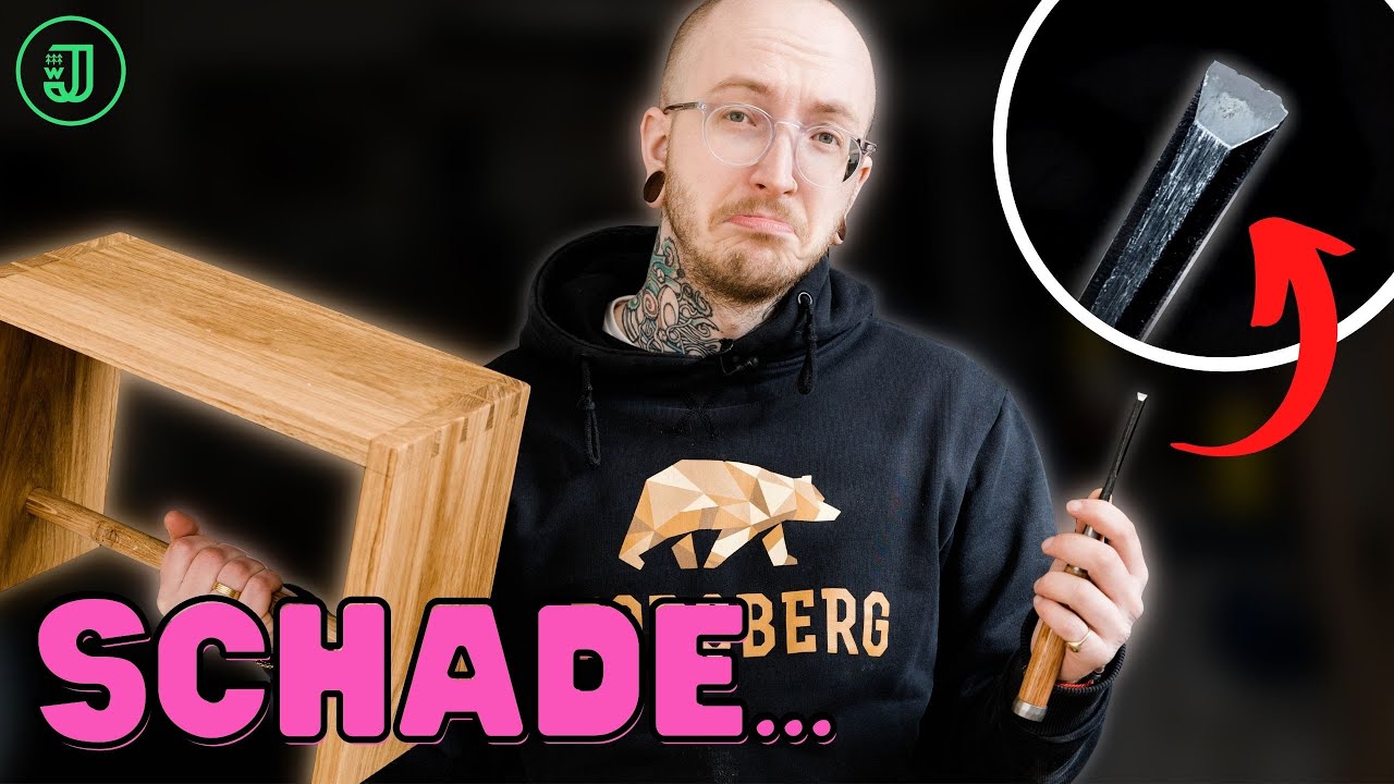 BAUMARKT-HOLZ zerstört STEMMEISEN | Tritthocker selber bauen | Jonas Winkler