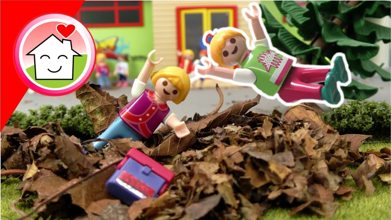 Playmobil Familie Hauser - Schule bei Sturm - Schulgeschichte mit Lena für Kinder