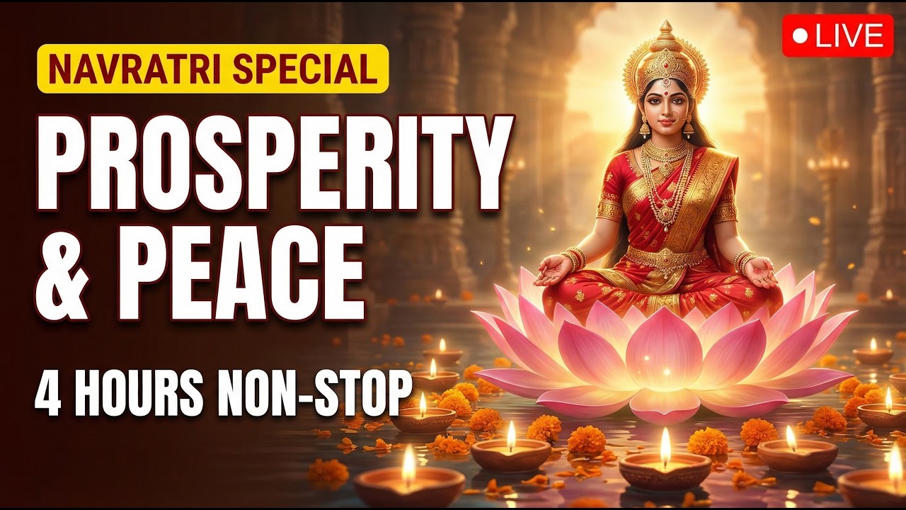 🔴 LIVE: Navratri Special | 4 Hours Powerful Lakshmi & Gayatri Mantras for Wealth & Peace