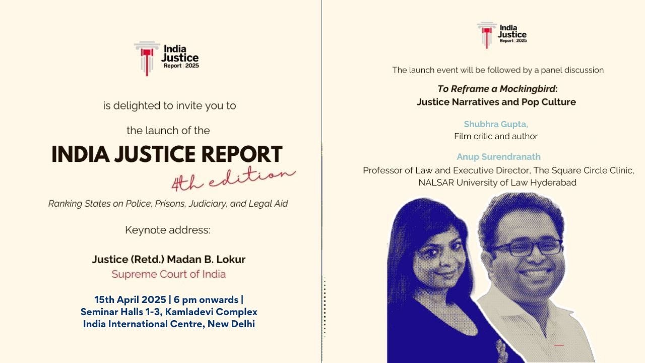 Release of the India Justice Report 2025