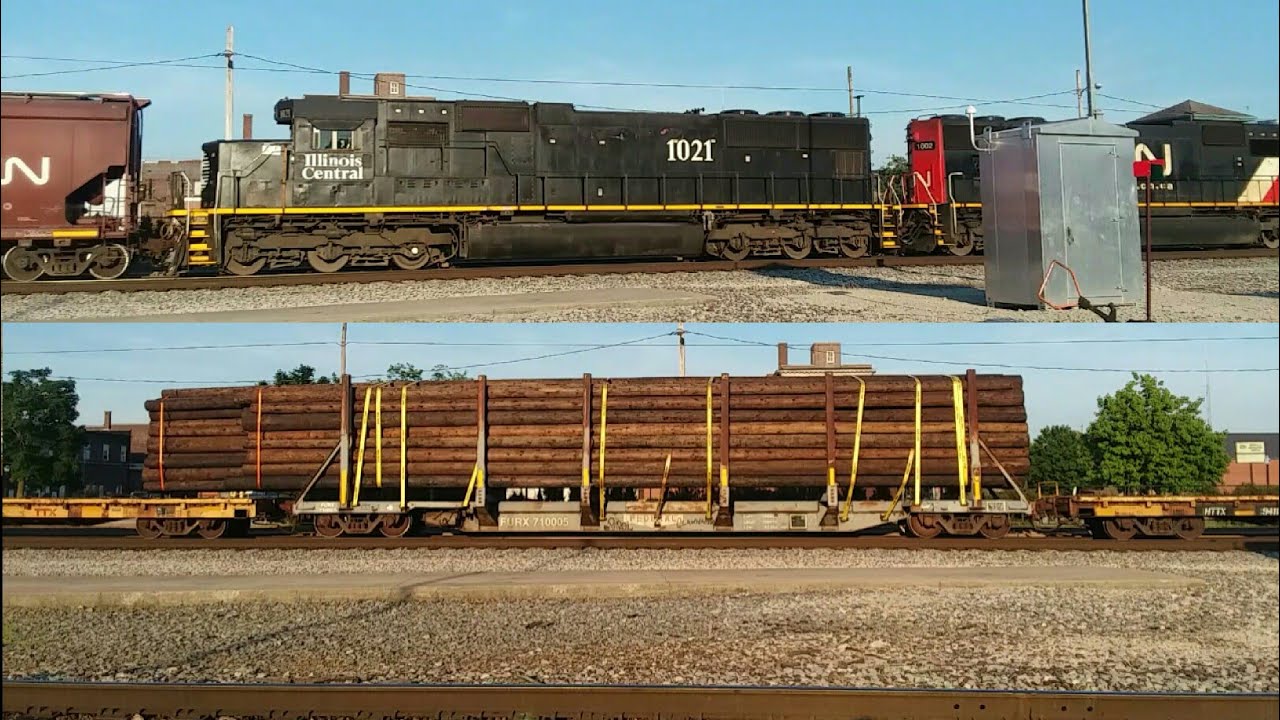 IC 1021, trailing, SB with utility poles
