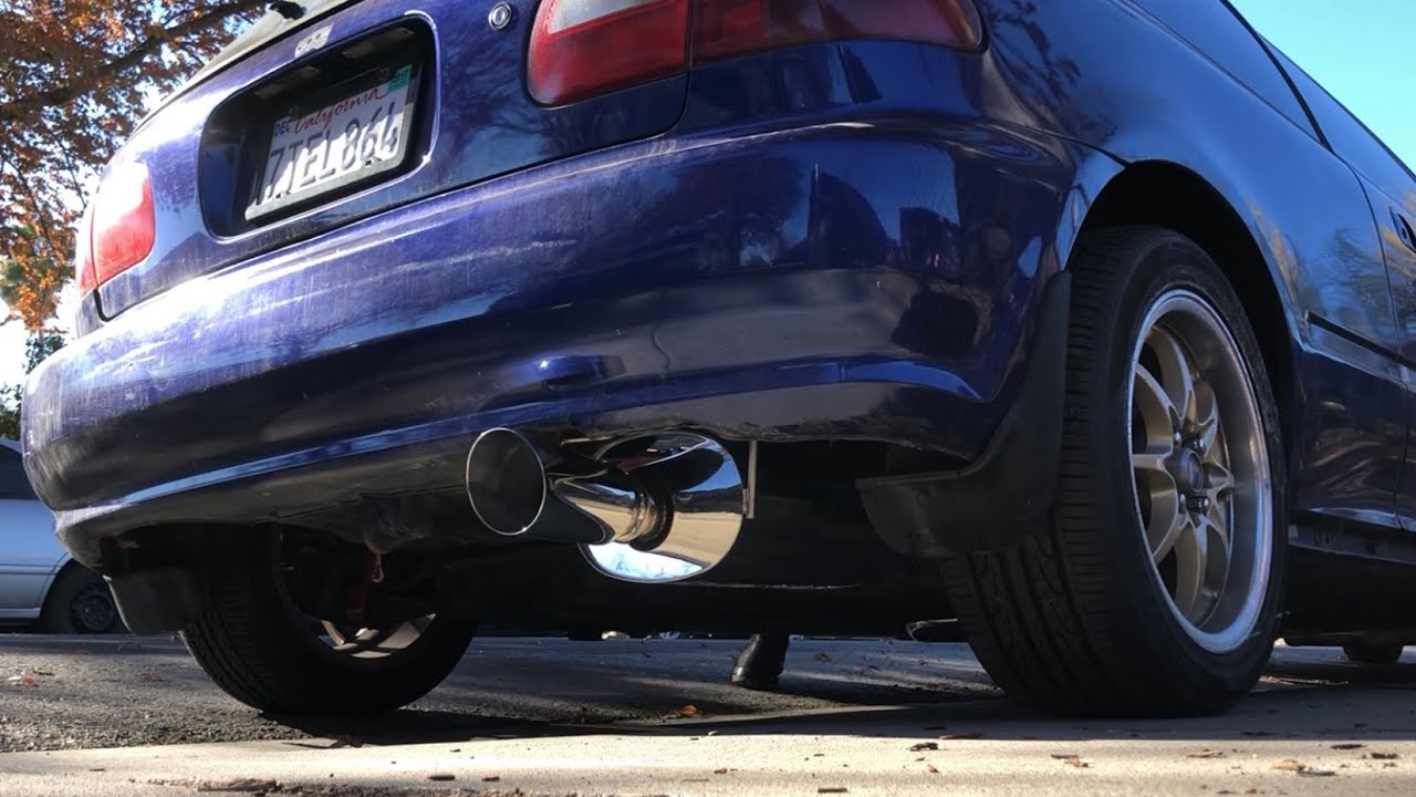 Yonaka cat back exhaust system install 92-95 Civic hatchback 3dr B20 swapped