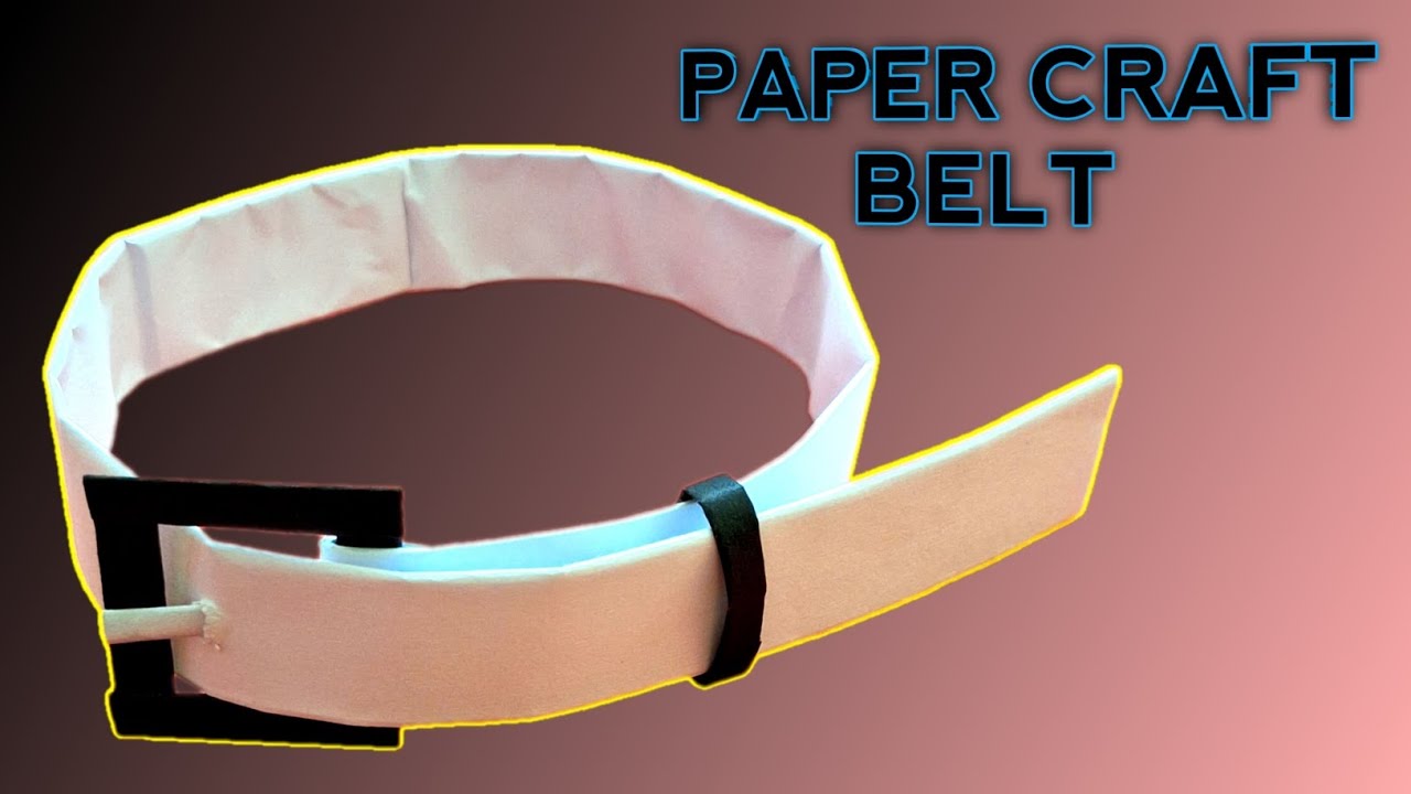 HOW TO MAKE PAPER CRAFT BELT!!EASY ORIGAMI PAPER CRAFT BELT!!DIY PAPER CRAFT BELT!!BELT