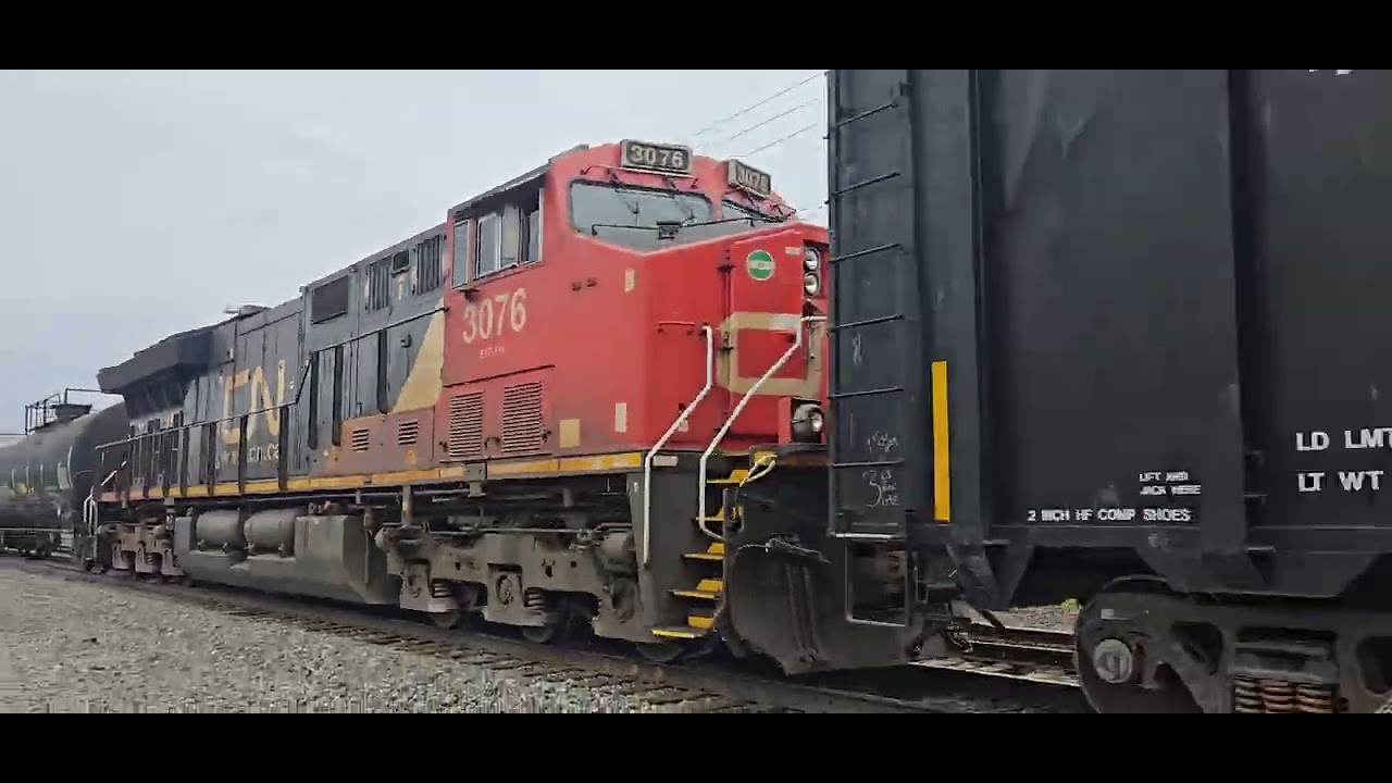 4:40 Csx M560 with CN-3369/CN-3076 eastbound at pixley road Milepost 376.43
