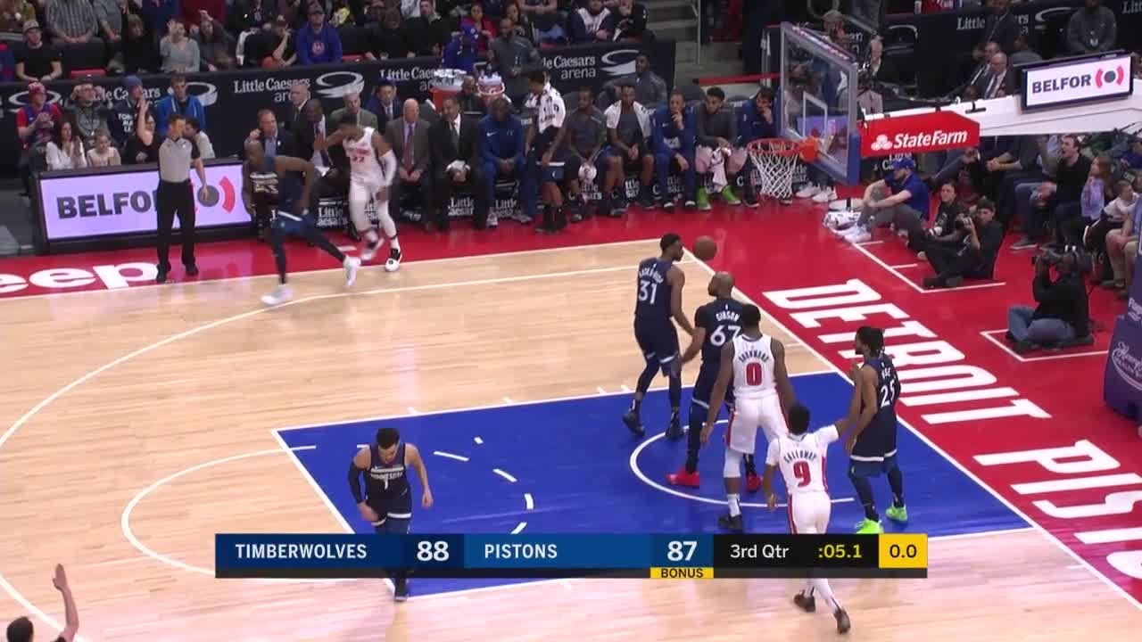 3rd Quarter, One Box Video: Detroit Pistons vs. Minnesota Timberwolves
