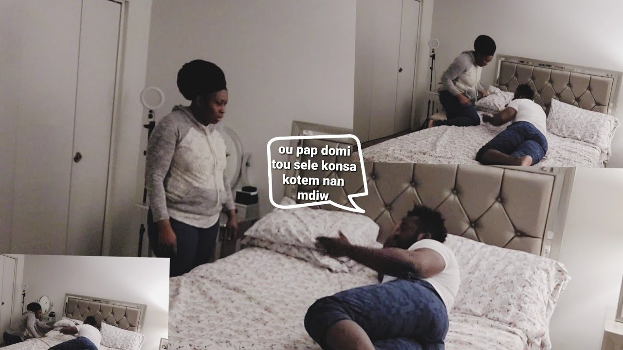 #prank sou wood|| mal domi kotel la avek gro pantalon jeans mw byen serem || li voyem ate a