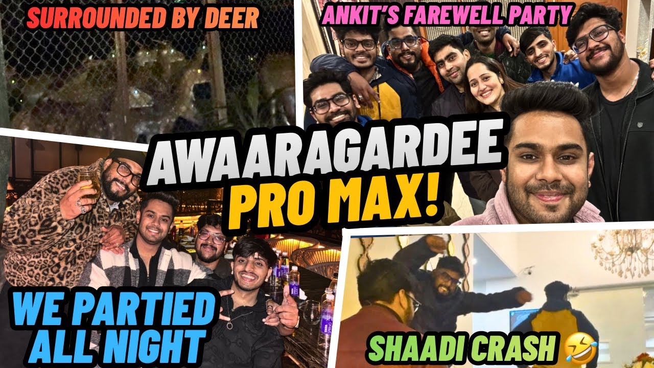 We Partied All Night🪩 | Mummy Papa Ne Ghar Se Nikal Diya😭| Shaadi Crash😂 | Ankit’s Farewell ✨ 