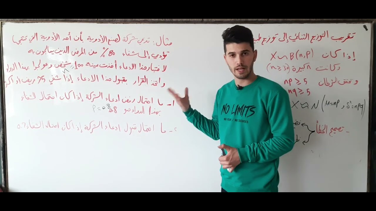 الإحصاء الطبي_تقريب التوزيع الثنائي إلى توزيع طبيعي