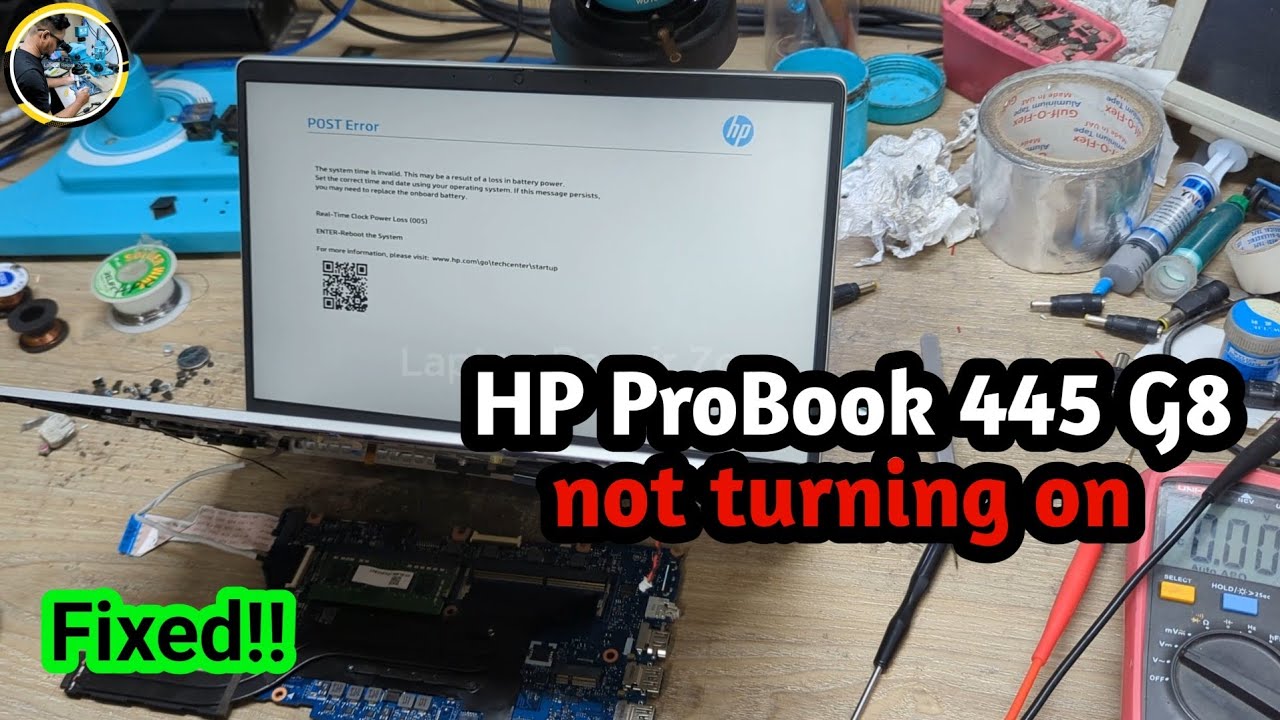 HP ProBook 445 G8 не включается | устранена проблема мигания белого и оранжевого светодиодов!!