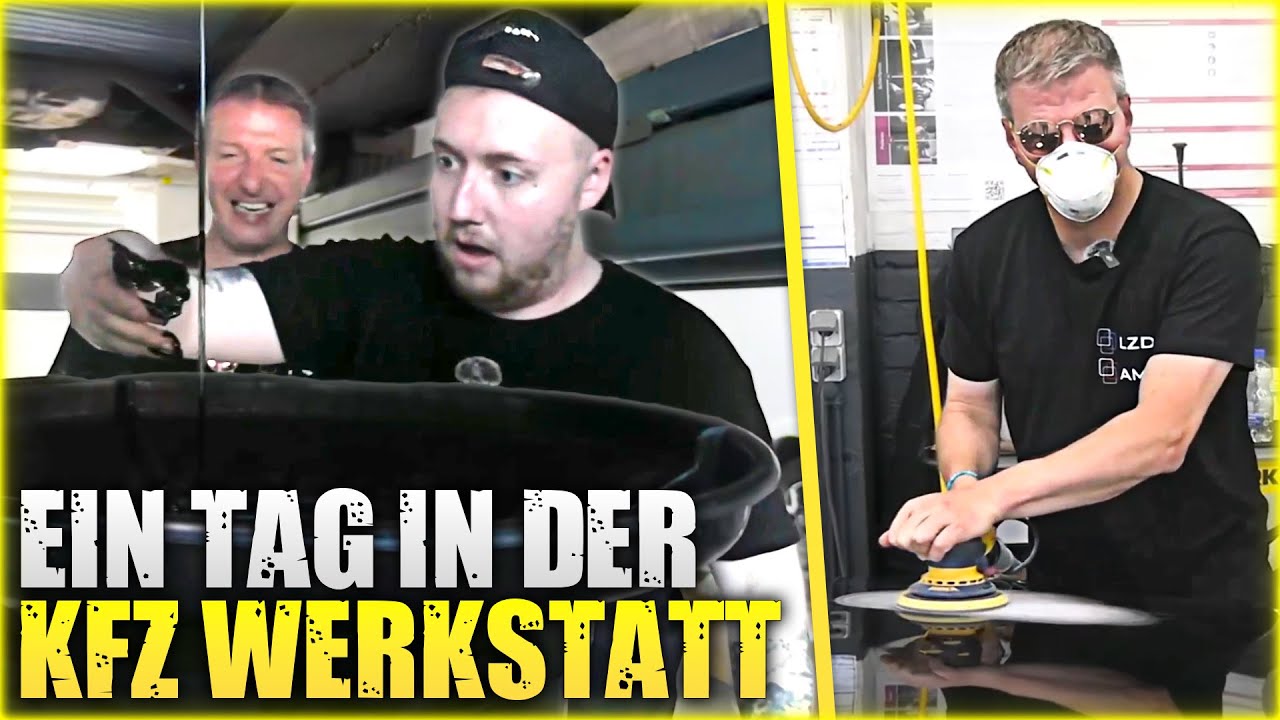 ZARBEX und SCHRADIN ein Tag PRAKTIKUM👨🏼&zwj;🔧 in der KFZ-WERKSTATT🔧💥 (&Ouml;lwechsel ESKALIERT😱)