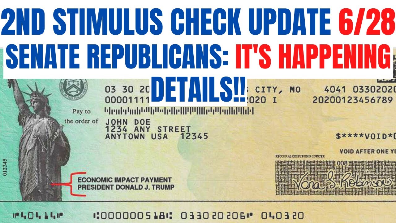 Second Stimulus Check| FINALLY Senate Republicans Say It's HAPPENING