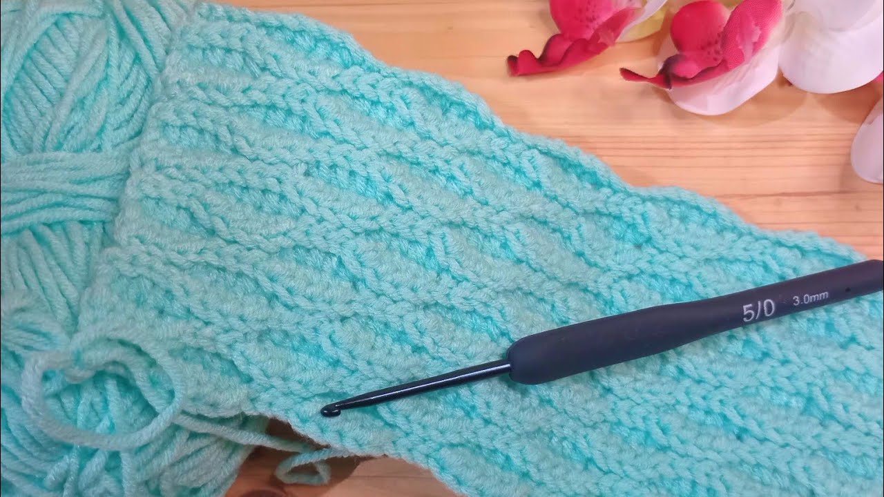 BEAUTIFUL CROCHET PATTERN ❤️Crochet Stitch for Baby Blanket, Scarf and Beanie Hat