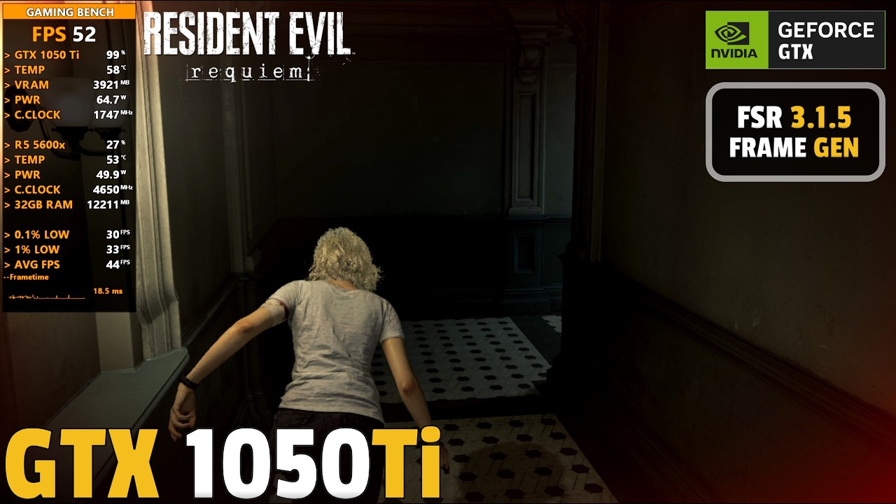 Resident Evil Requiem: GTX 1050 Ti | FSR 3.1.5 Makes It Playable?🤔