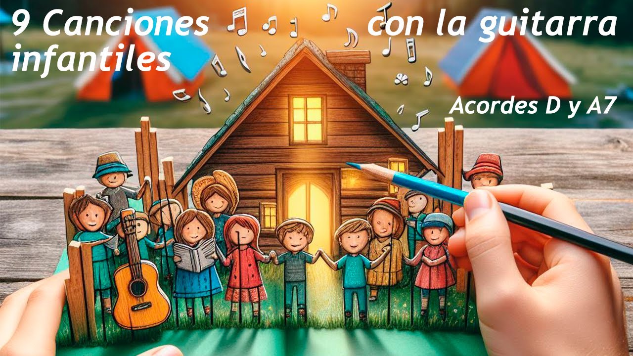 🎸 Canciones infantiles con la guitarra. Curso de guitarra 008.
