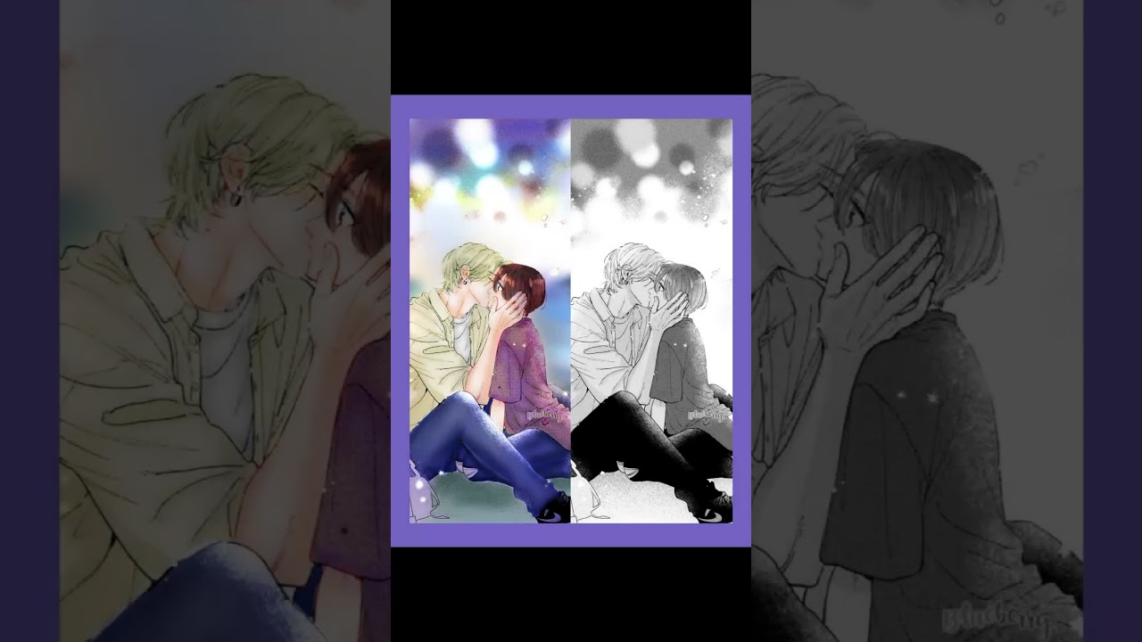 Uruwashi no Yoi no Tsuki/In the Clear Moonlit Dusk page colored 💙❤️❣️