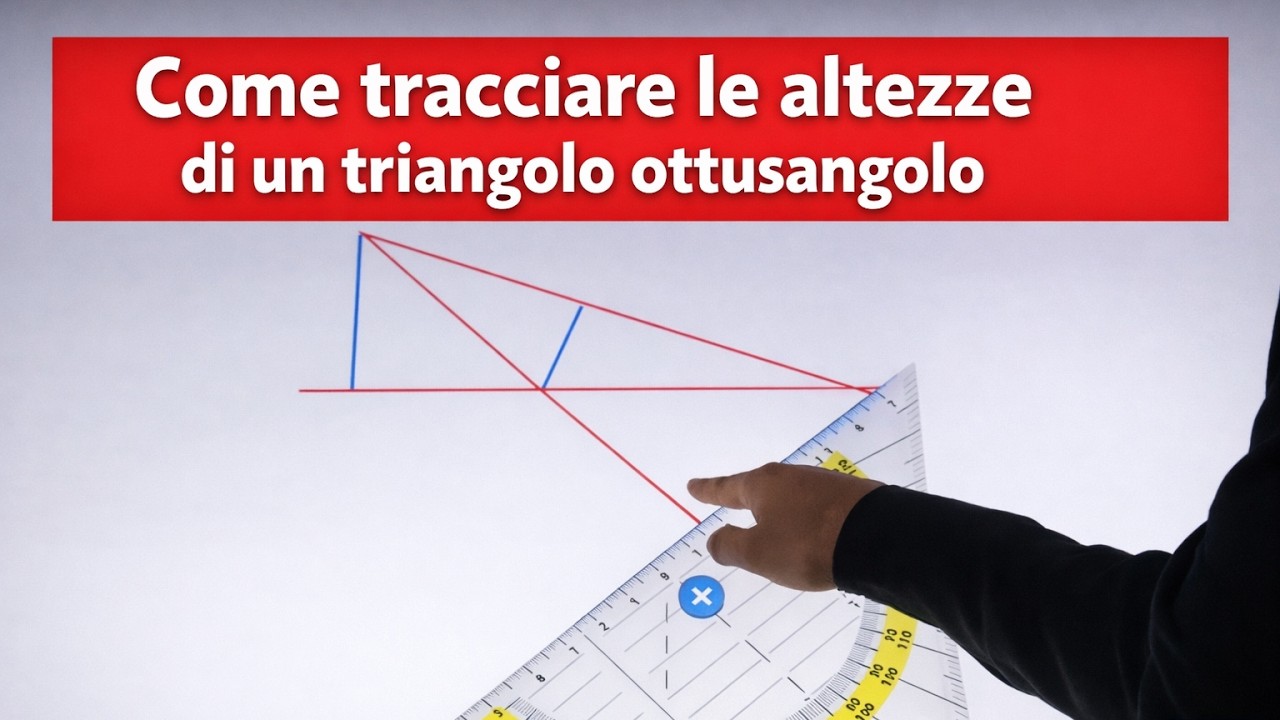 Come tracciare le altezze di un triangolo ottusangolo