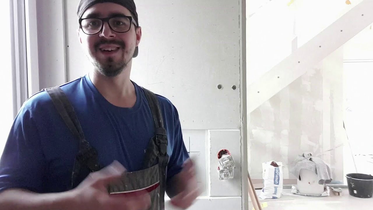 Gibskarton ausschneiden / Drückerplatte Einfassung / Okal Haus Technikfertig / DIYManu / Bautagebuch