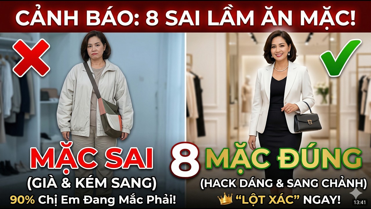 8 Sai Lầm Khi Mặc Đồ Khiến Phụ Nữ Trung Niên Mất Đi Sự Thanh Lịch | Phong Cách Sống