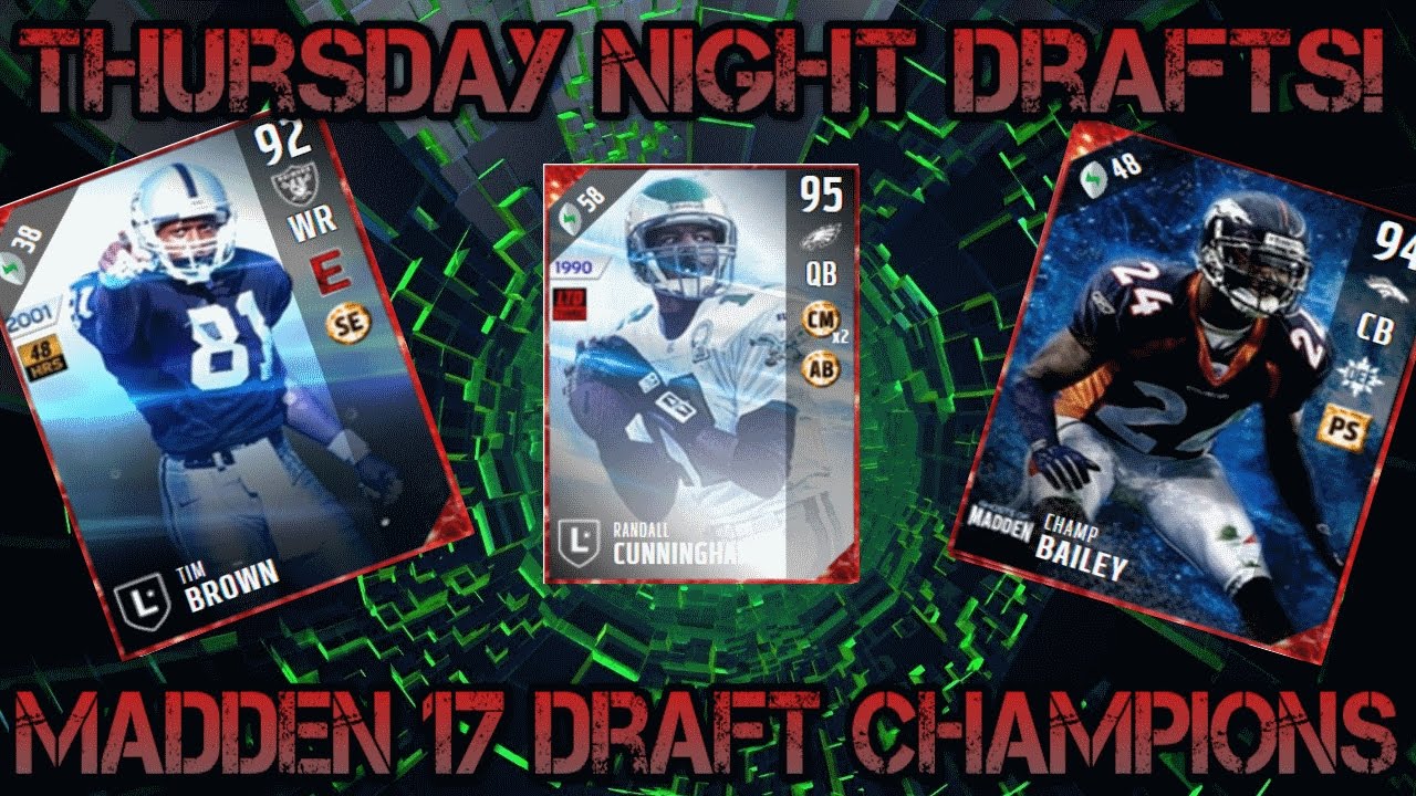 MADDEN 17 DRAFT CHAMPIONS! CRAZY GAMES! TUESDAY NIGHT DRAFTS!