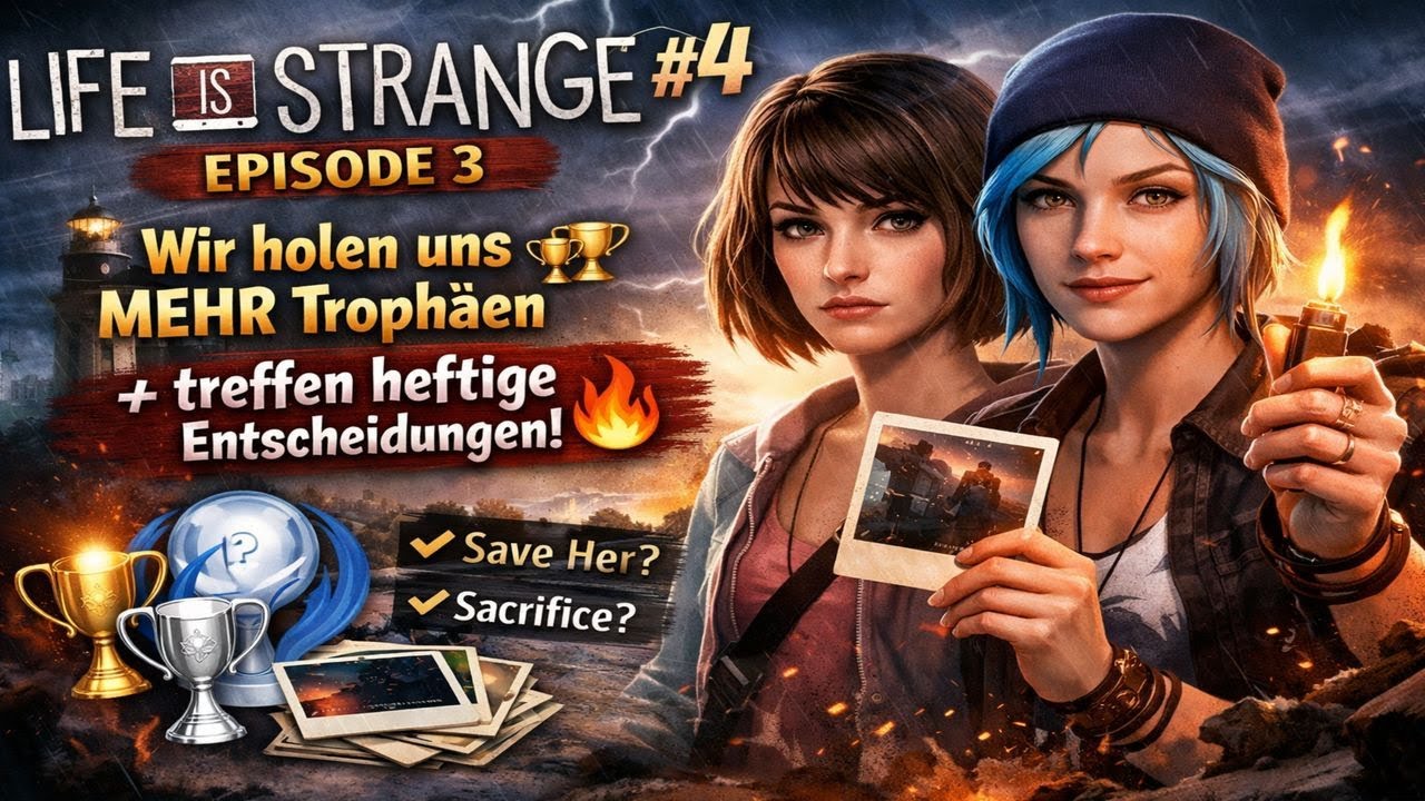 Life is Strange #4 – Episode 3 & wir holen uns MEHR Trophäen und treffen heftige Entscheidungen! 🏆
