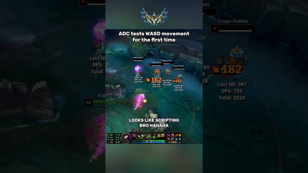 Challenger ADC tests the new WASD movement and is absolutly shocked !  #leagueoflegends