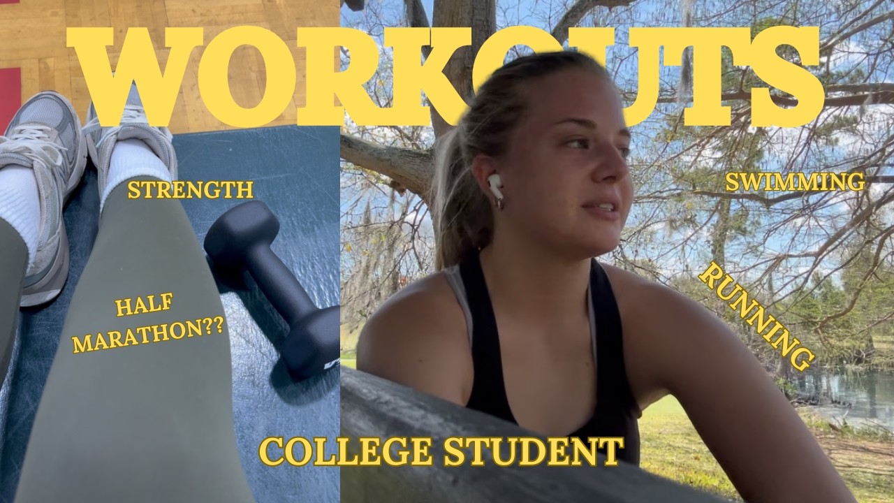 Week of Training for a Half Marathon *COLLEGE STUDENT EDITION* | speed workouts, swimming, lifting