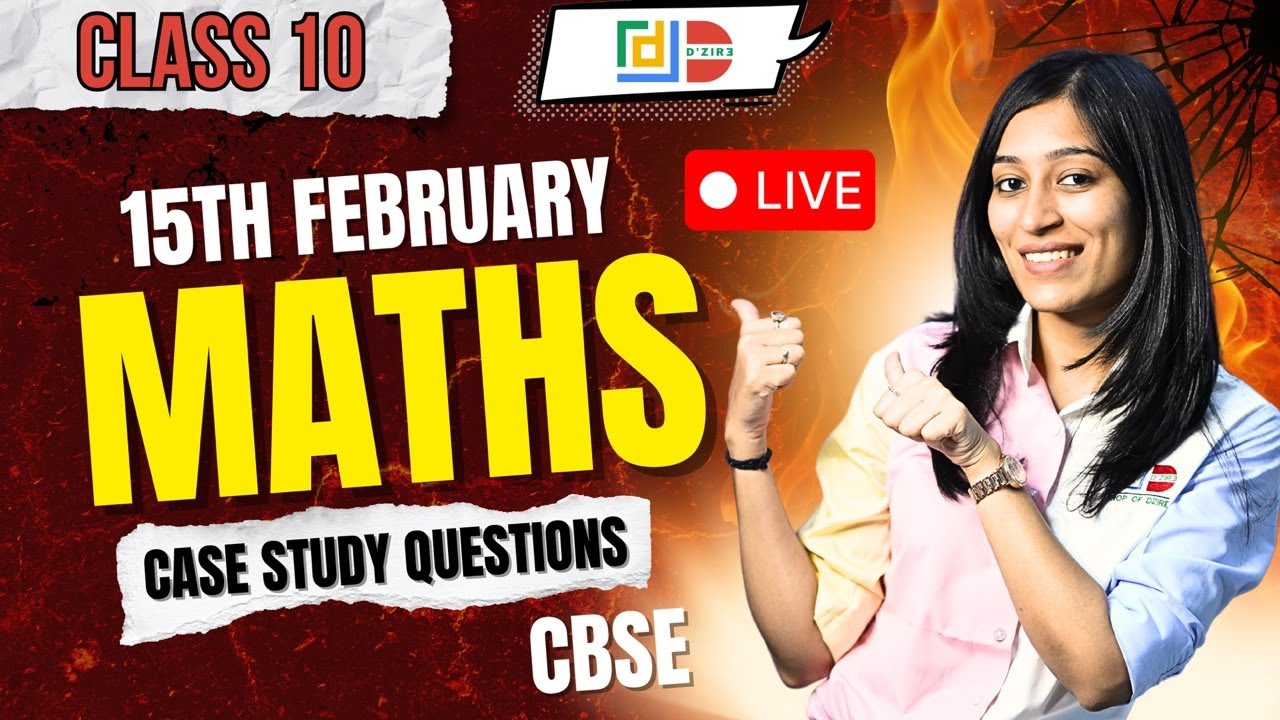 PPL | CLASS 10 | CBSE | MATHS | 15TH FEB | CASE STUDY QUESTIONS | SRUSHTI MAM | QUEEN OF MATHS