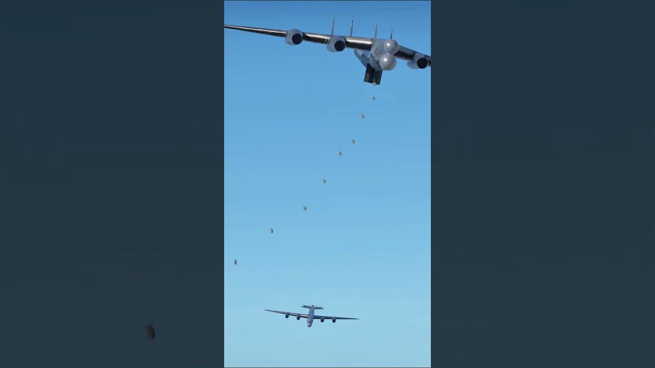 Bomber Plane Drops Many Bombs From Sky - Massive Explosions! #shorts
