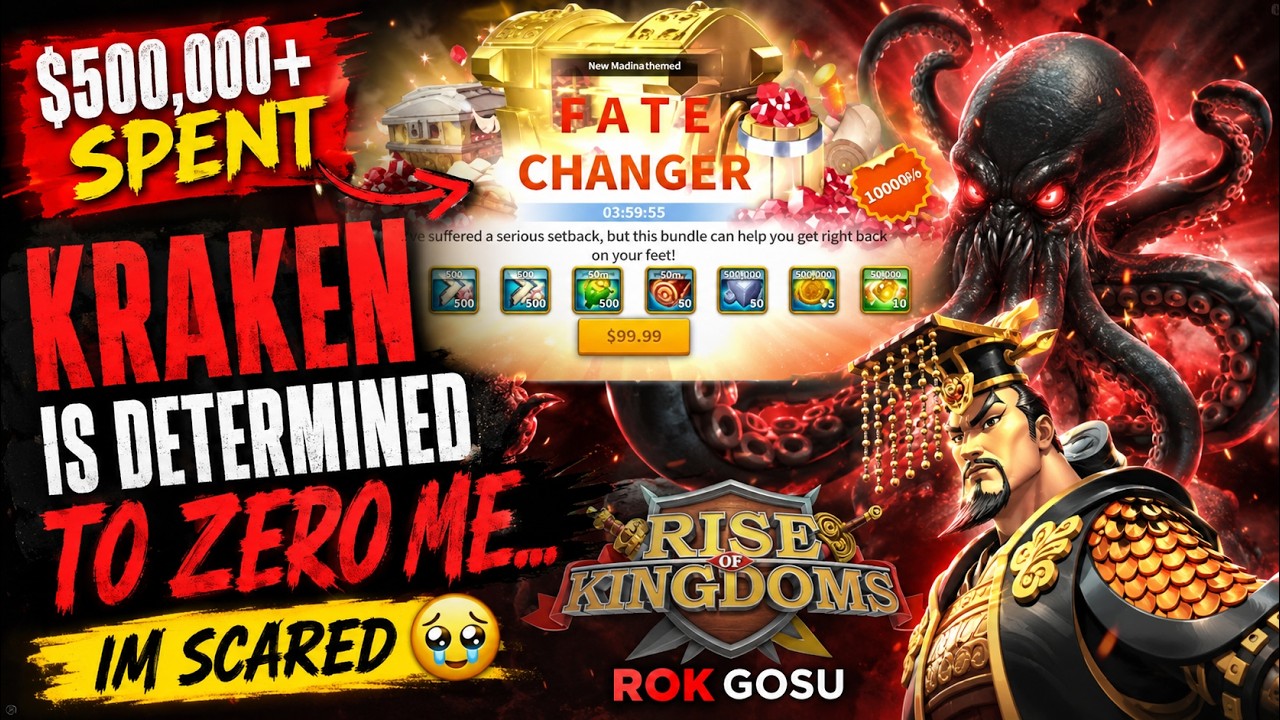 $500,000+ SPENT KRAKEN IS DETERMINED TO ZERO ME... IM SCARED ROK GOSU RISE OF KINGDOMS