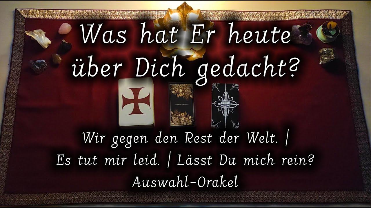 Wir gegen den Rest der Welt. | Es tut mir leid. | Lässt Du mich rein? | Was denkt Er über Dich?