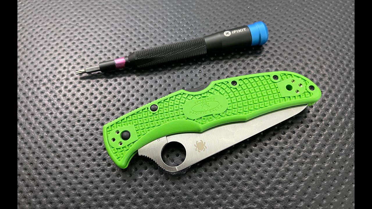 How to disassemble and maintain the Spyderco Pacific Salt 2 Pocketknife