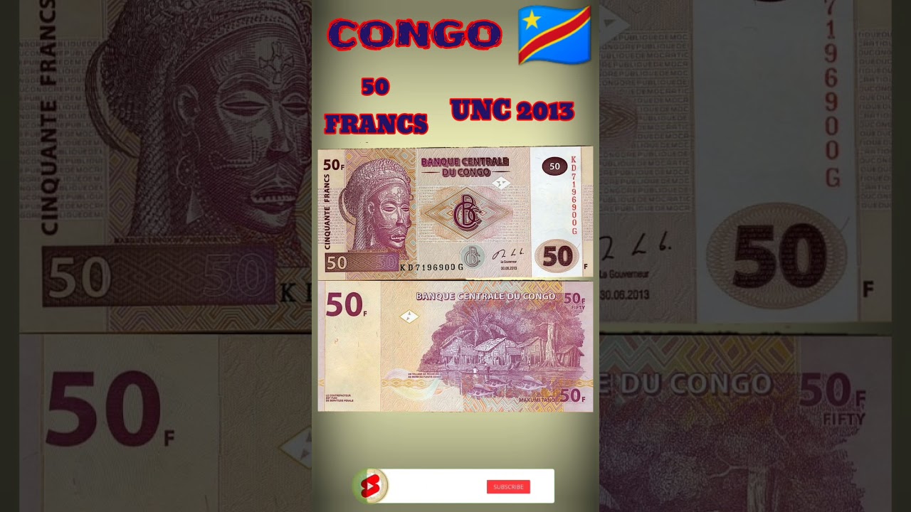 Congo 🇨🇩 50 Francs unc 2013.#shorts #MONEYPHECHAN