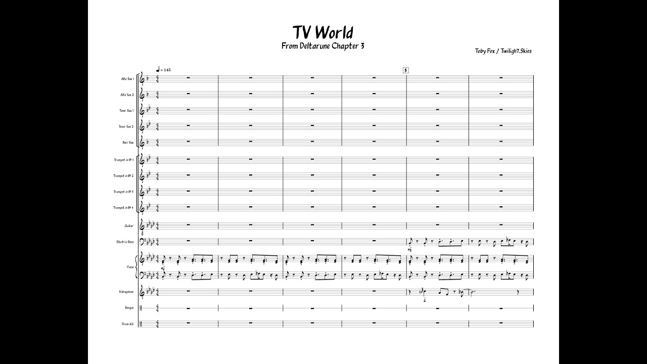 TV WORLD (from Deltarune Chapter 3) - Big Band Arrangement