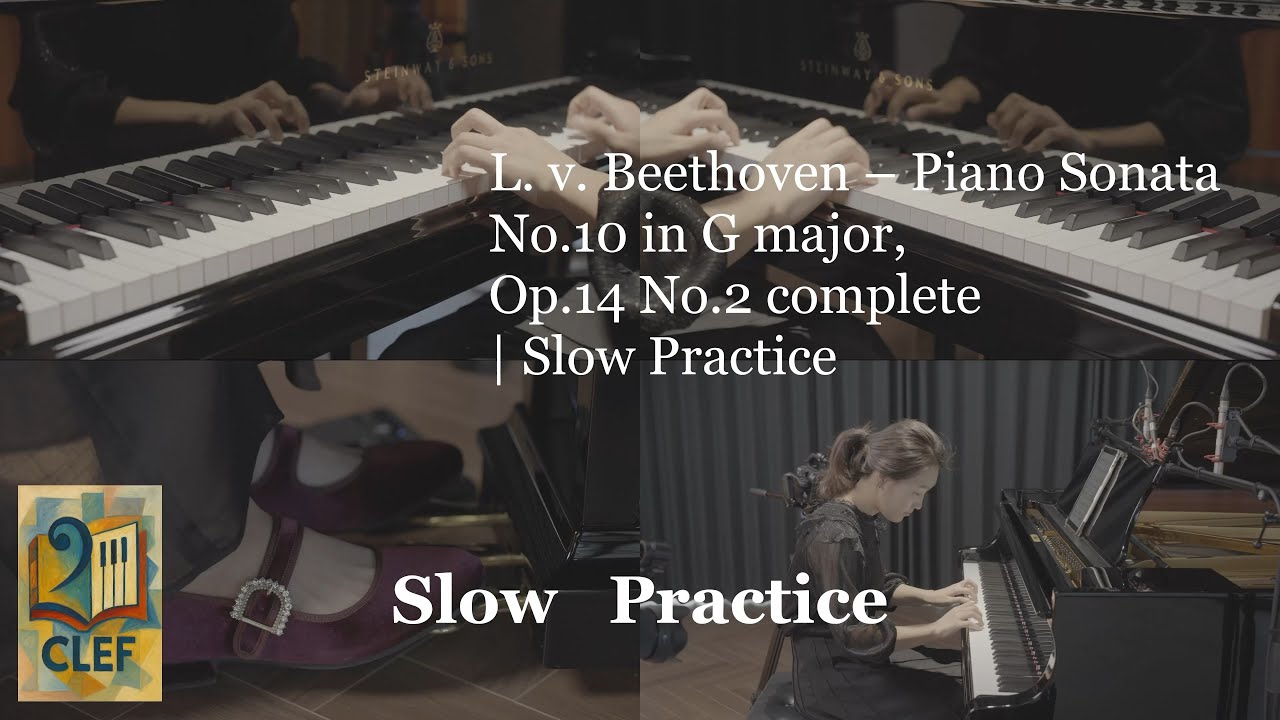 L. v. Beethoven – Piano Sonata No.10 in G major, Op.14 No.2 complete | Slow Practice
